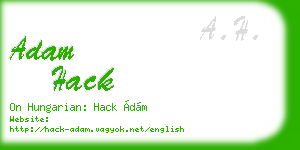 adam hack business card
